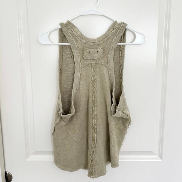 Free People We The Free Slim n' Simple Slub Jersey Cotton Tank Top Small - Picture 3 of 5